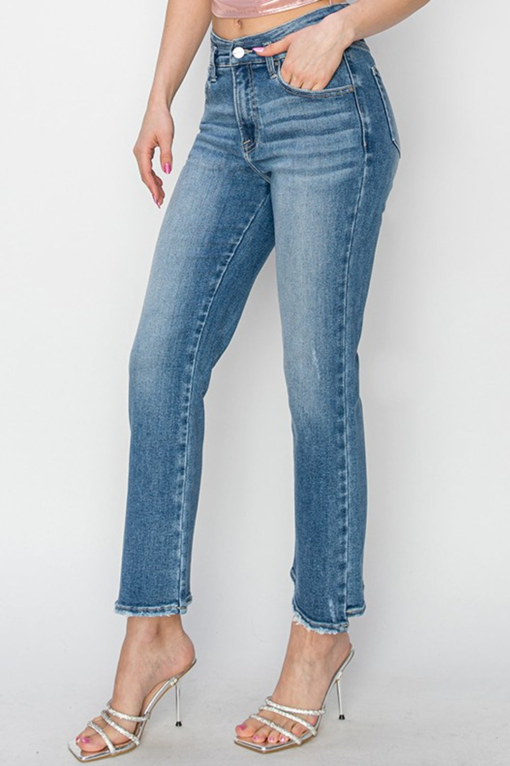 Claire High Rise Slim Straight Jeans