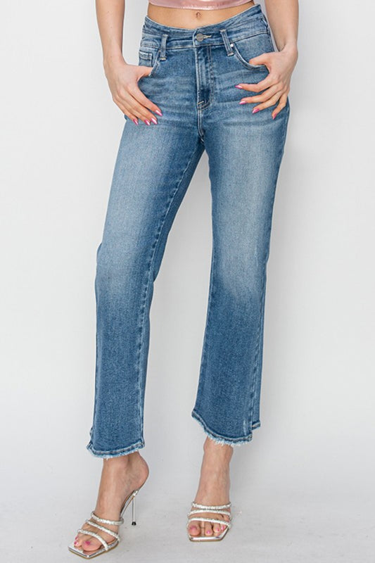 Claire High Rise Slim Straight Jeans