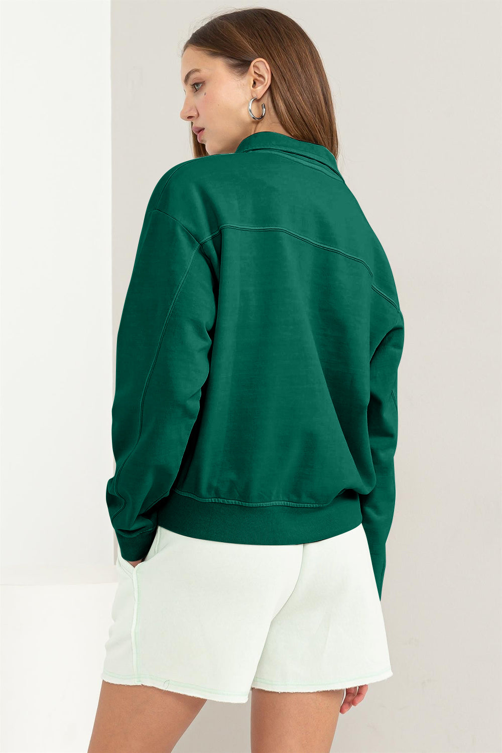 HYFVE Half Zip Drop Shoulder Sweatshirt