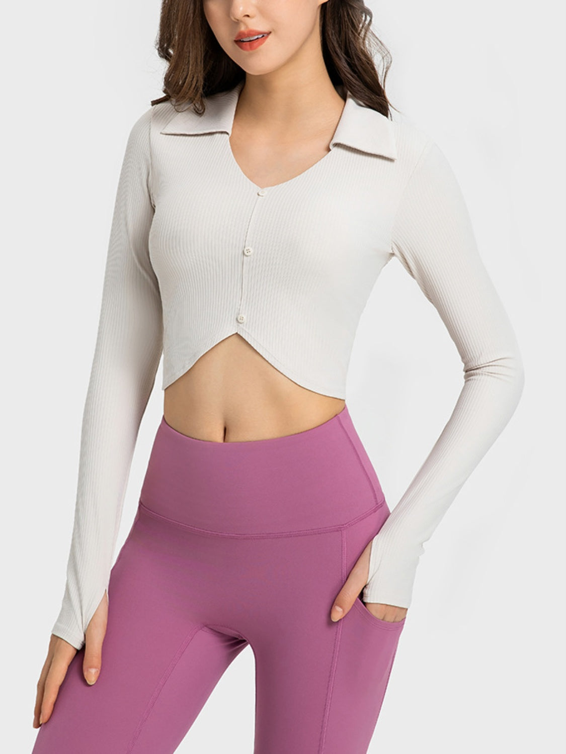 Blair Collar Long Sleeve Sports Top