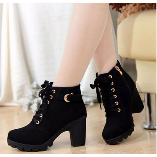 Pumps Boots High Quality Lace-up