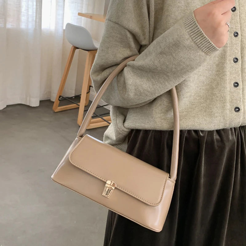 Luxury Brand Crossbody Bags For Women Fashion Design Underarm 2023 Woman Shoulder Bag Female Handbag And Purses Solid Color