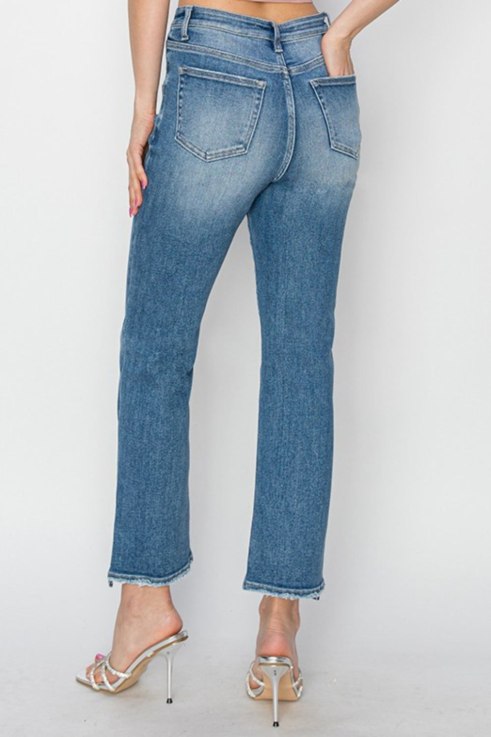 Claire High Rise Slim Straight Jeans